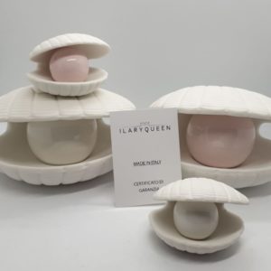 YQP1- Conchiglia di porcellana bisquit con perla