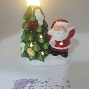 Babbo Natale con albero led